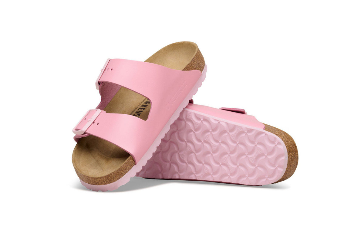 Birkenstock Arizona Natural Leather Patent Fondant Pink Sandals