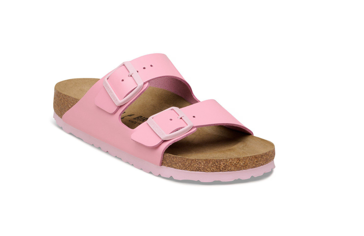 Birkenstock Arizona Natural Leather Patent Fondant Pink Sandals