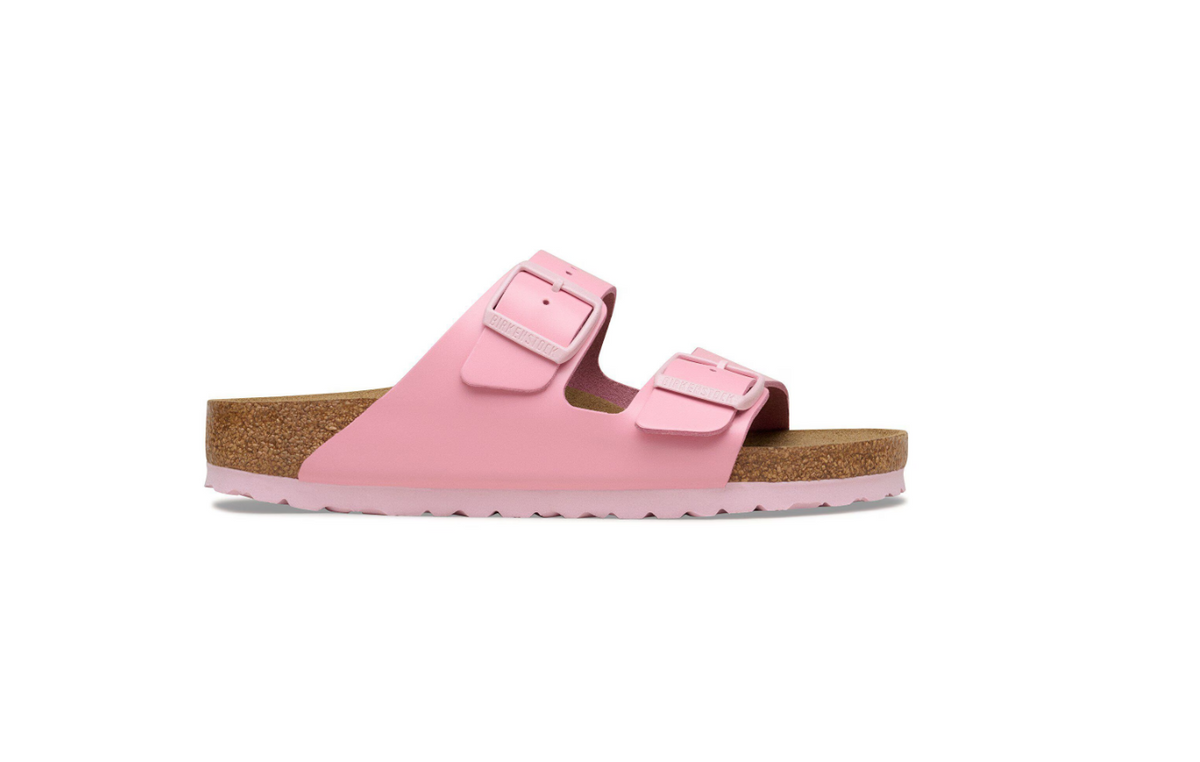 Birkenstock Arizona Natural Leather Patent Fondant Pink Sandals
