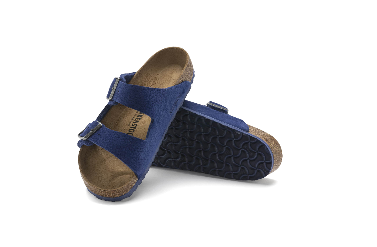 Birkenstock Arizona Nubuck Leather Desert Buck Indigo Blue