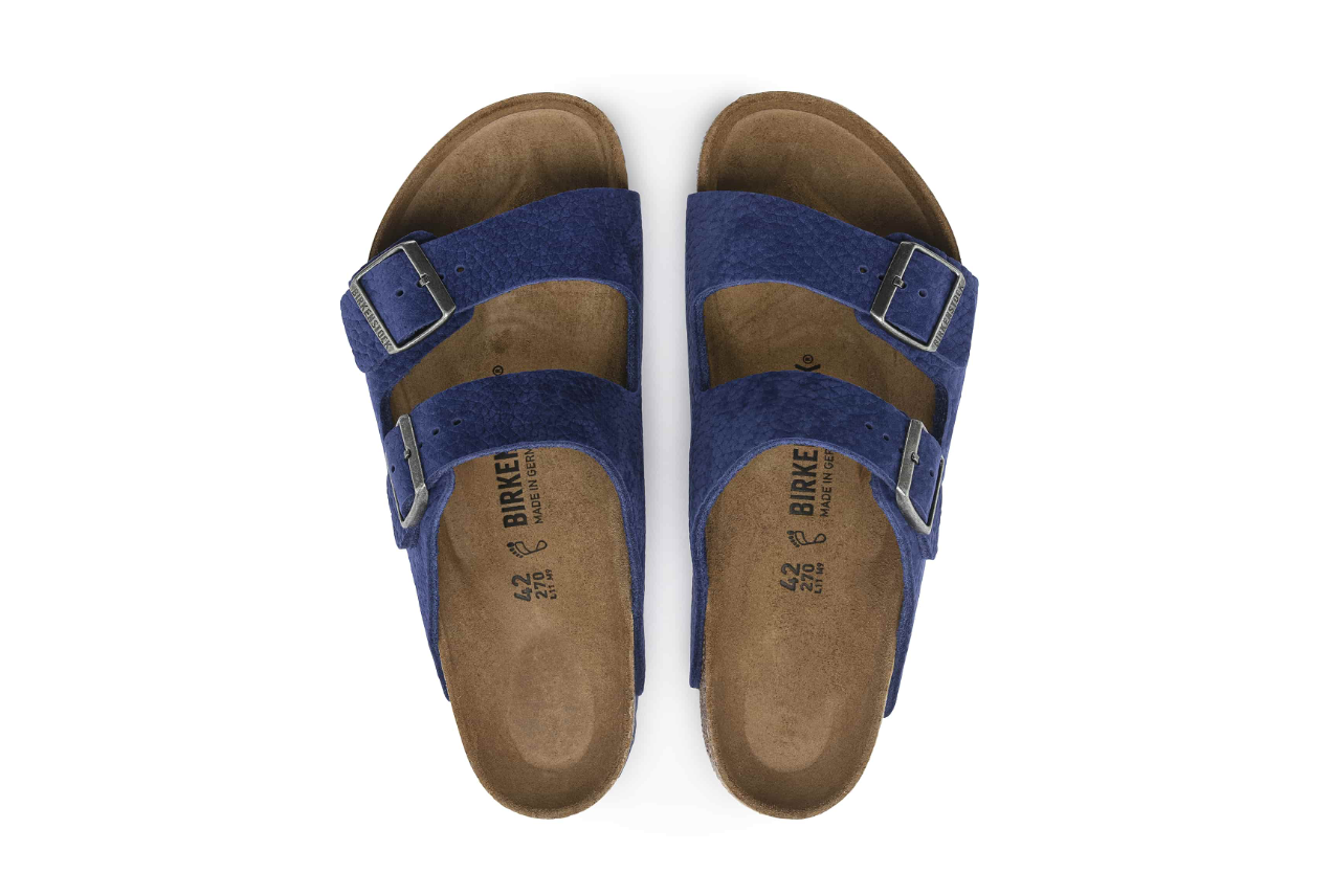 Birkenstock Arizona Nubuck Leather Desert Buck Indigo Blue