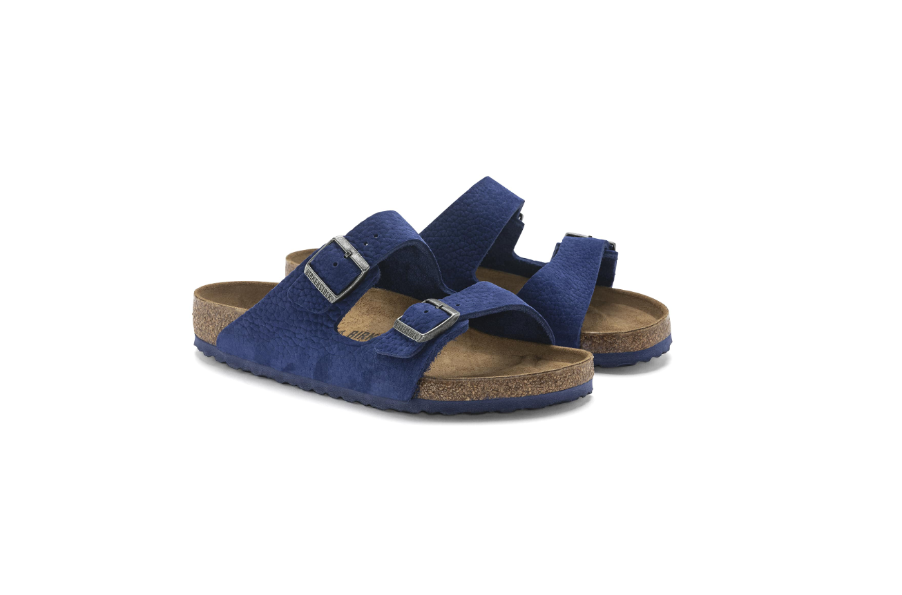 Birkenstock Arizona Nubuck Leather Desert Buck Indigo Blue