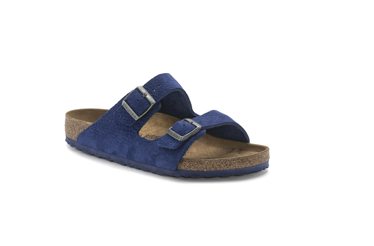 Birkenstock Arizona Nubuck Leather Desert Buck Indigo Blue