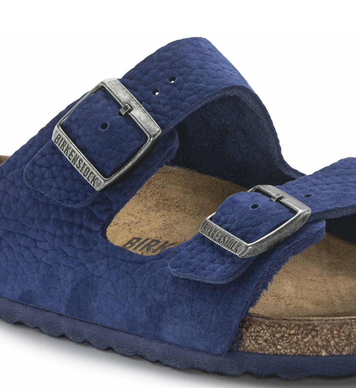 Birkenstock Arizona Nubuck Leather Desert Buck Indigo Blue