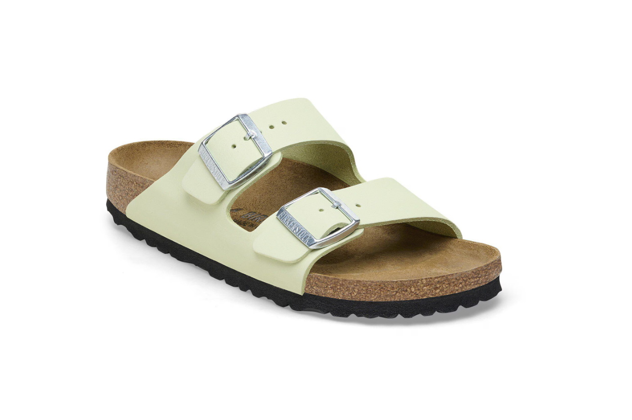 Birkenstock Arizona Nubuck Leather Faded Lime