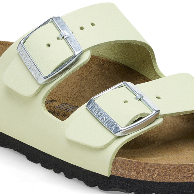 Birkenstock Arizona Nubuck Leather Faded Lime