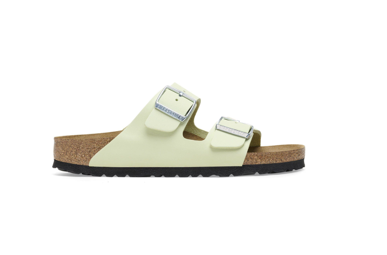 Birkenstock Arizona Nubuck Leather Faded Lime
