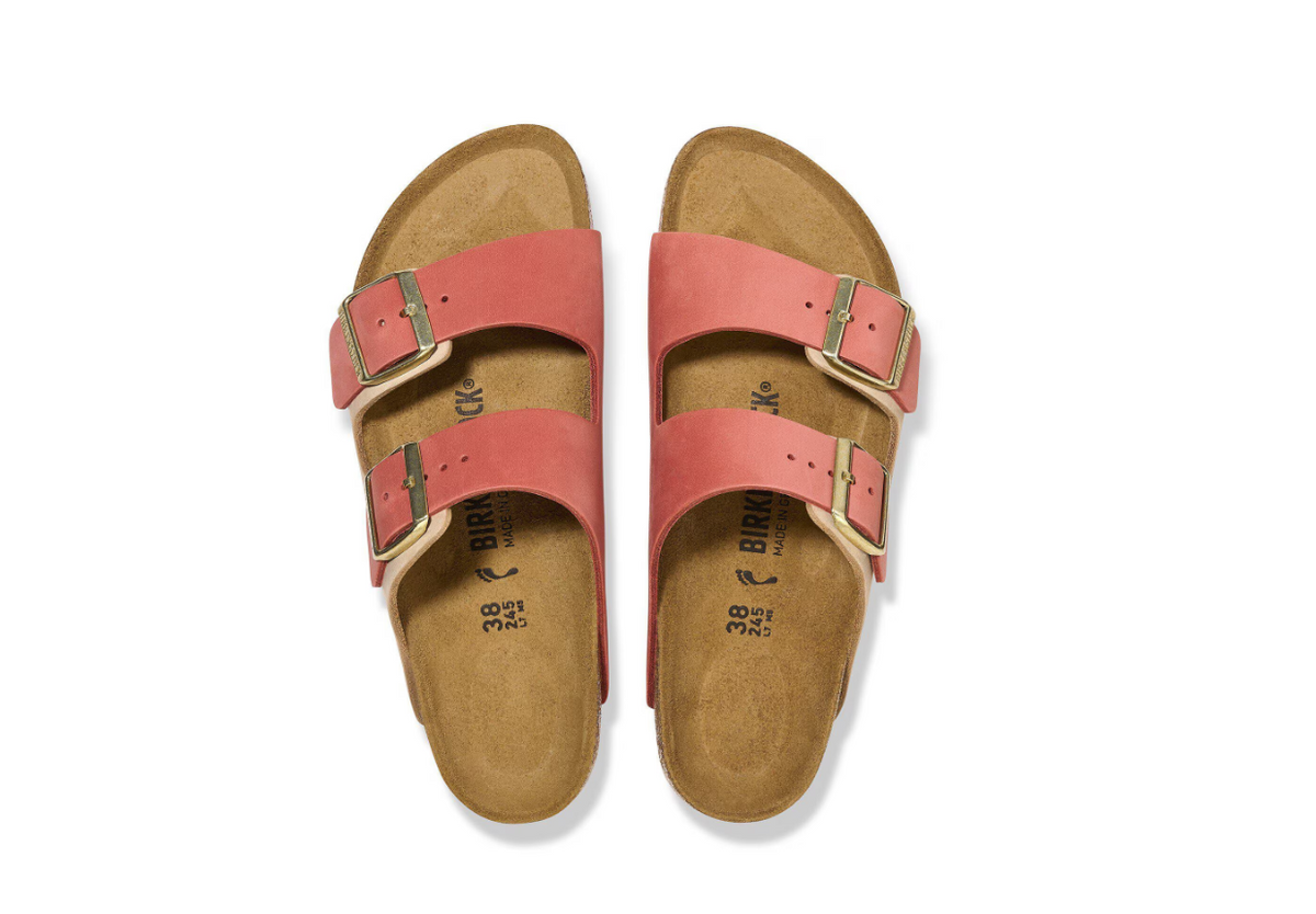Birkenstock Arizona Nubuck Leather Mars Red - Sandcastle, Regular