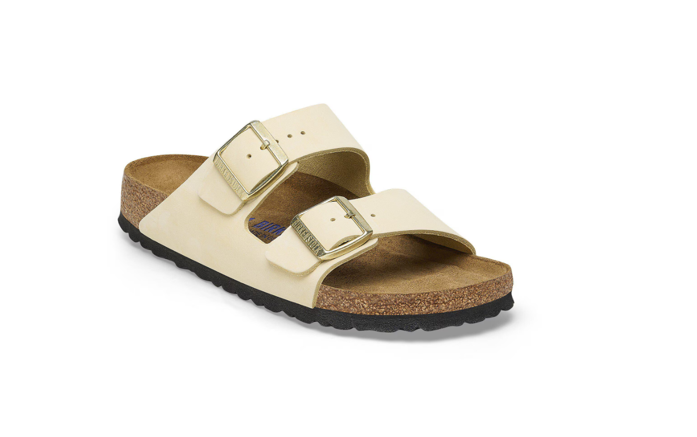 Birkenstock Arizona Soft Footbed Nubuck Leather Ecru