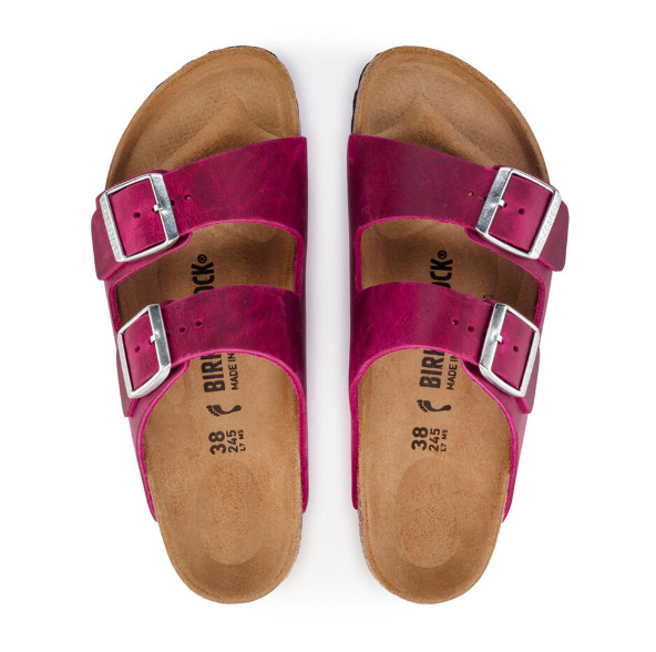 Birkenstock Arizona Oiled Leather Festival Fuchsia