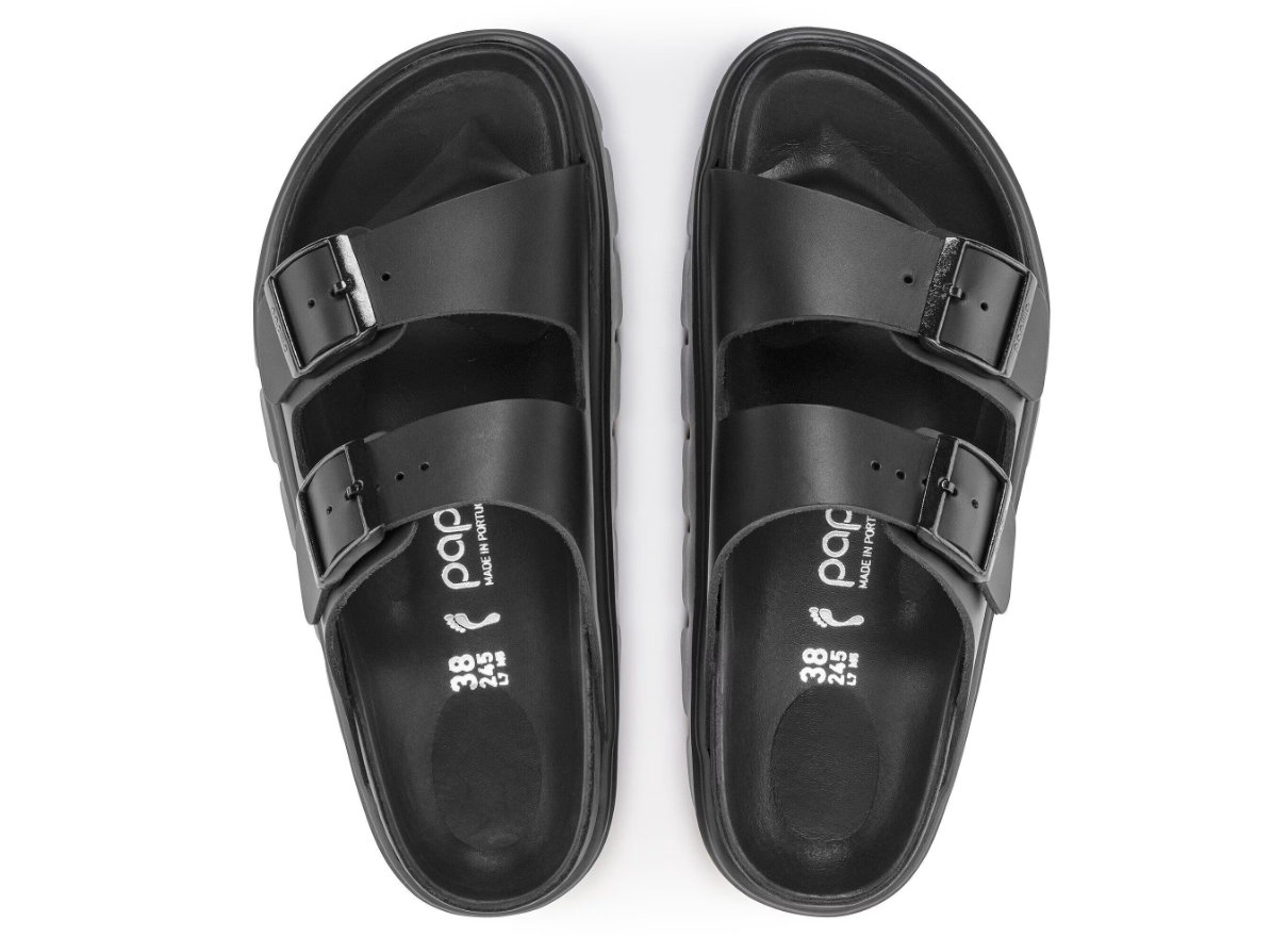 Birkenstock Arizona PAP Chunky Natural Leather Black