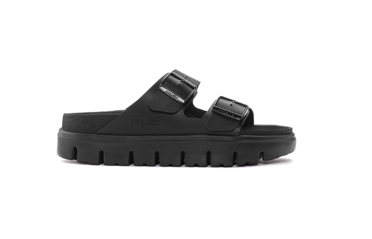 Birkenstock Arizona PAP Chunky Natural Leather Black