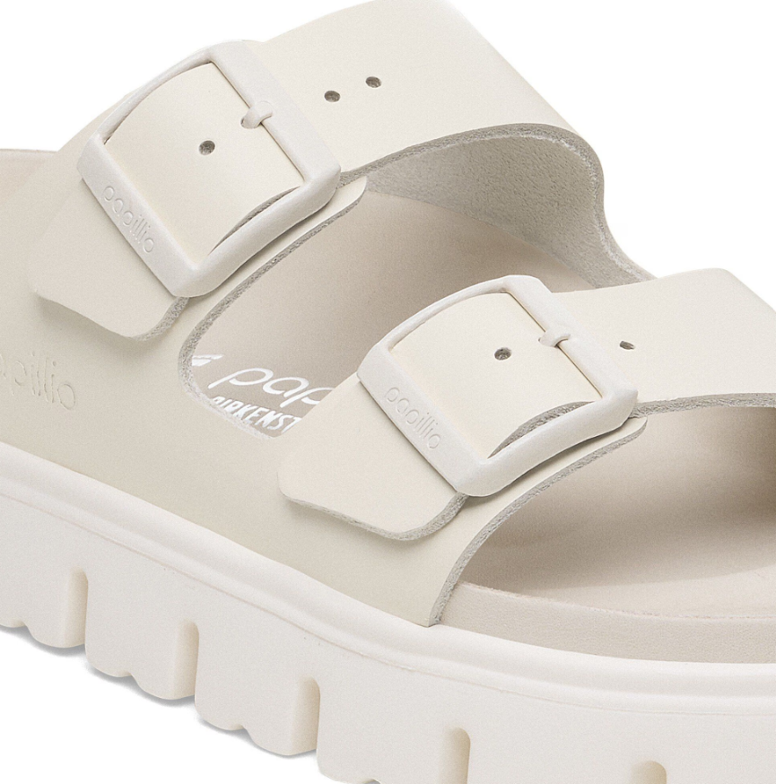 Birkenstock Arizona PAP Chunky Exquisite Natural Leather Sandal Eggshell