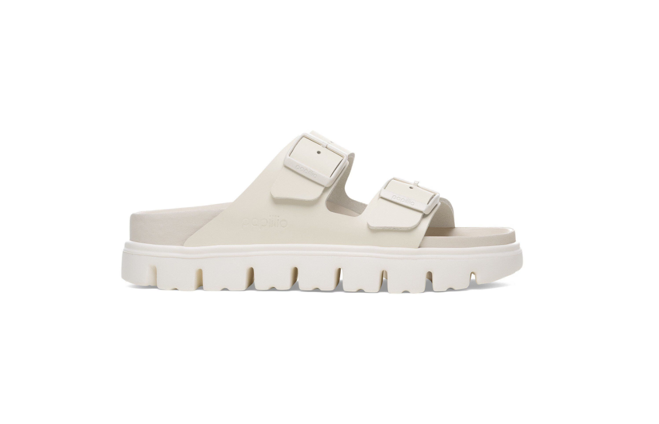 Birkenstock Arizona PAP Chunky Exquisite Natural Leather Sandal Eggshell