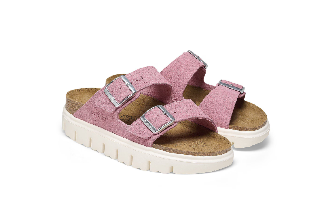 Birkenstock Papillio Arizona Chunky Suede Leather Candy Pink