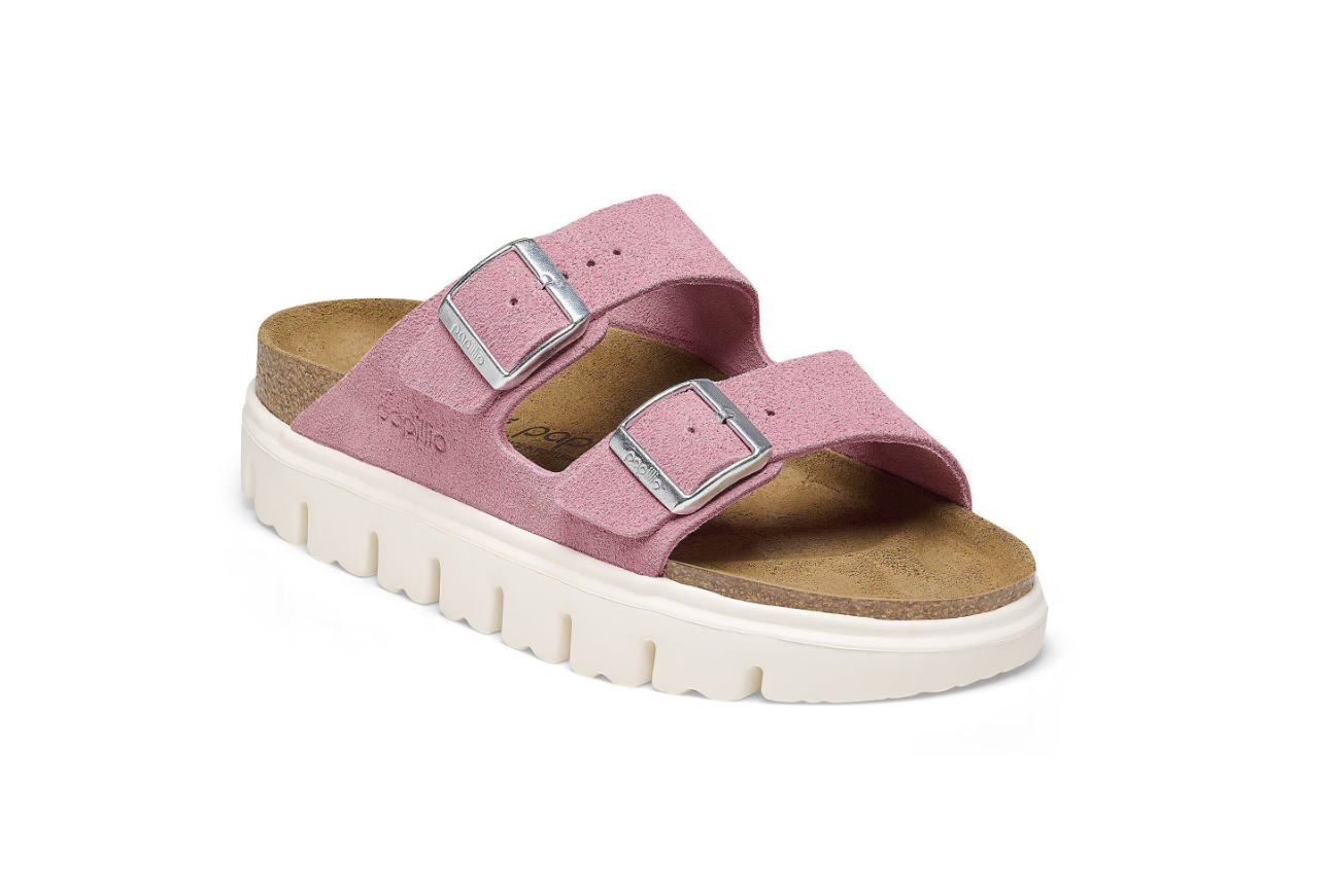 Birkenstock Papillio Arizona Chunky Suede Leather Candy Pink