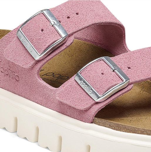 Birkenstock Papillio Arizona Chunky Suede Leather Candy Pink