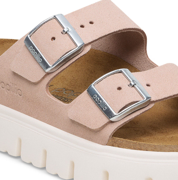 Birkenstock Arizona Chunky Suede Leather - Light Rose, Narrow