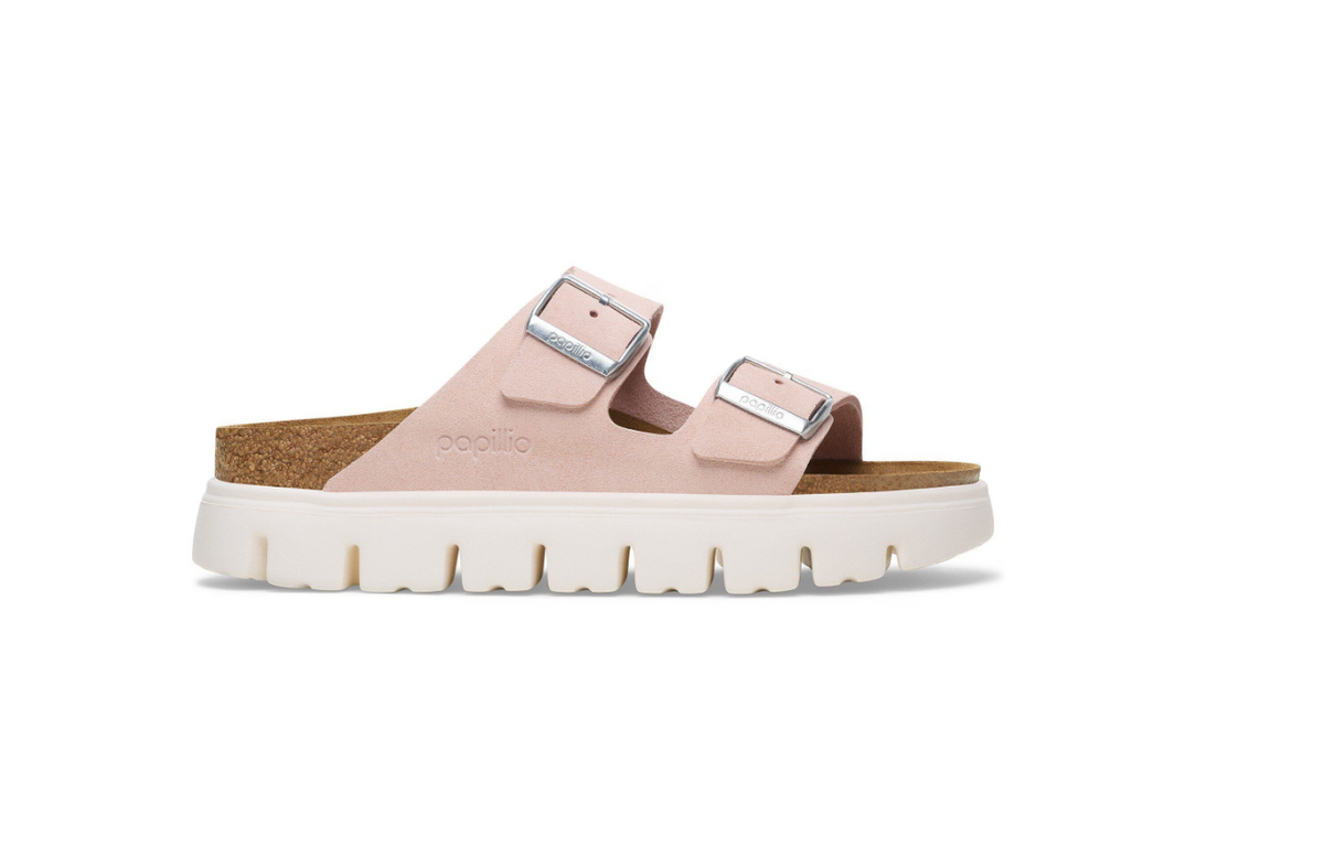 Birkenstock Arizona Chunky Suede Leather - Light Rose, Narrow