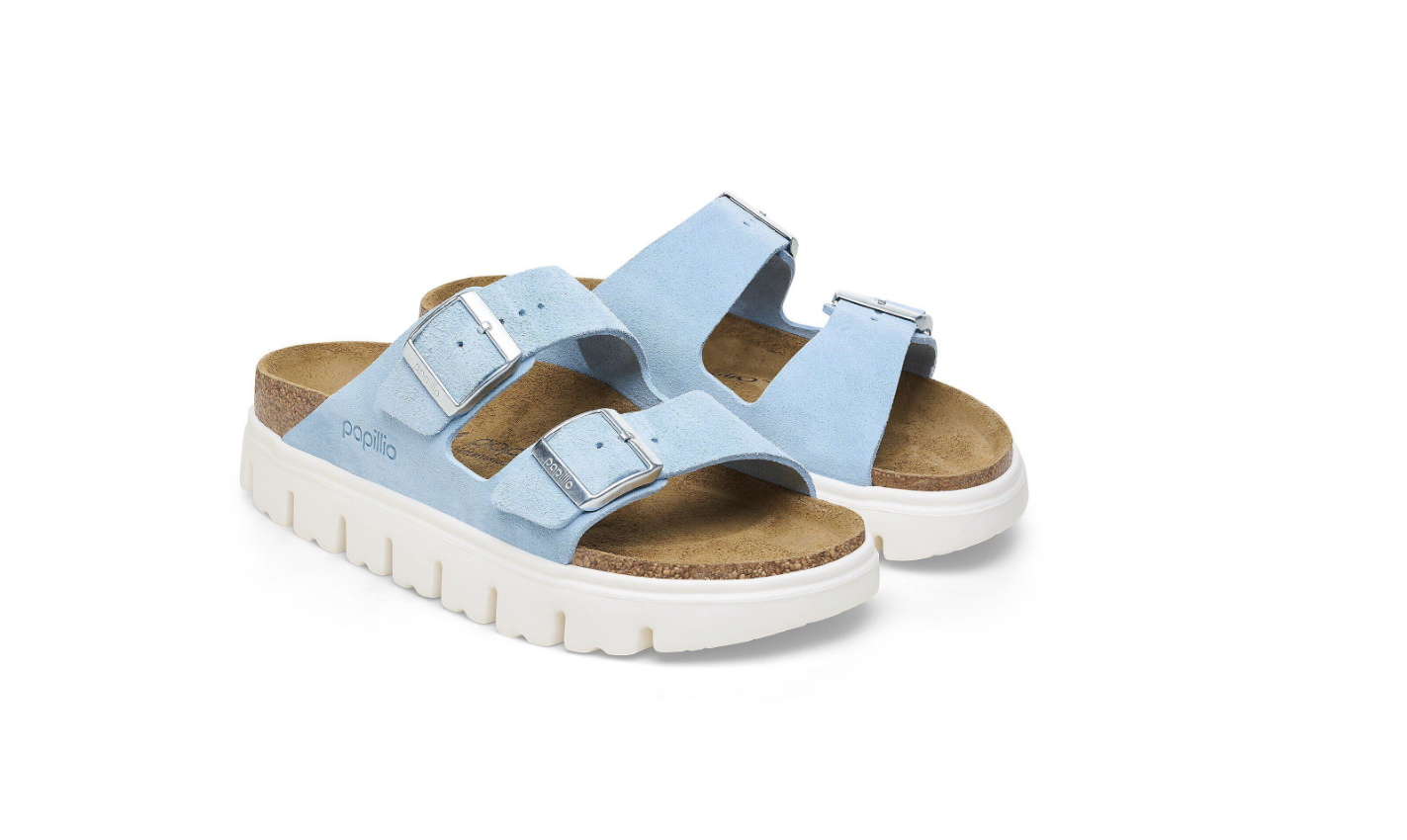 Birkenstock Arizona Chunky Suede Leather Mineral Blue