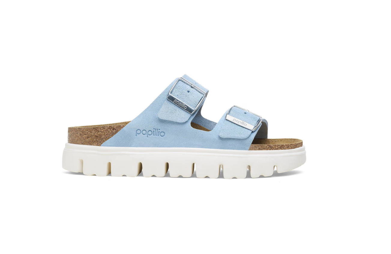 Birkenstock Arizona Chunky Suede Leather Mineral Blue