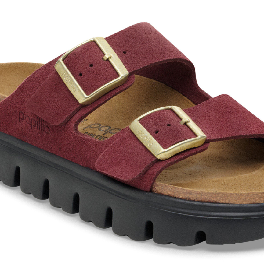 Birkenstock Arizona Chunky Suede Leather Sandals - Zinfandel, Narrow