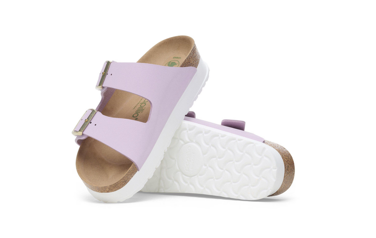 Birkenstock Arizona PAP Flex Platform Birko-Flor Nubuck - Crocus, Narrow