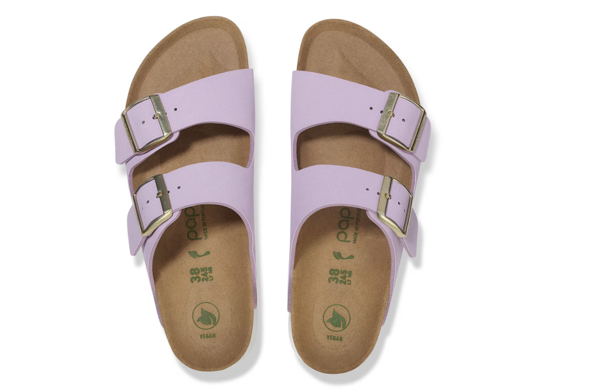 Birkenstock Arizona PAP Flex Platform Birko-Flor Nubuck - Crocus, Narrow