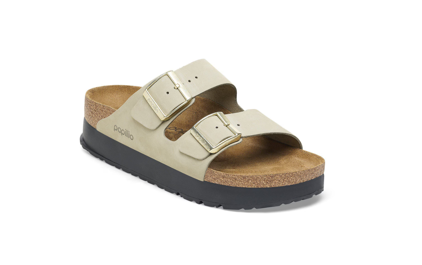 Birkenstock Arizona PAP Flex Platform Nubuck Leather Eucalyptus