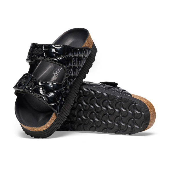 Birkenstock Arizona Platform BF Padded Black Sandals