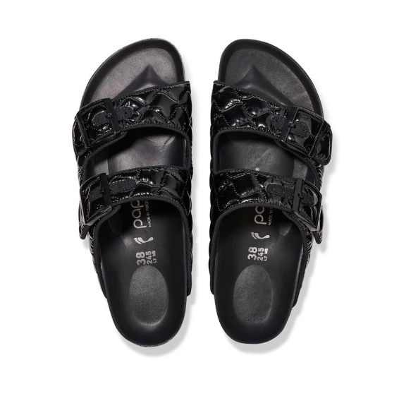 Birkenstock Arizona Platform BF Padded Black Sandals