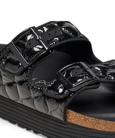 Birkenstock Arizona Platform BF Padded Black Sandals