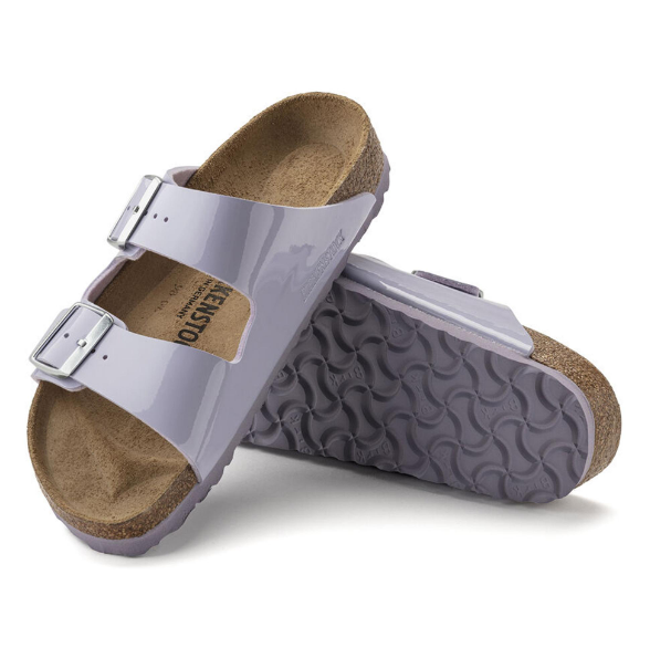 Birkenstock Arizona Birko-Flor Patent Purple Fog Sandals