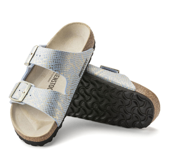 Birkenstock Arizona Shiny Python Microfiber Blue