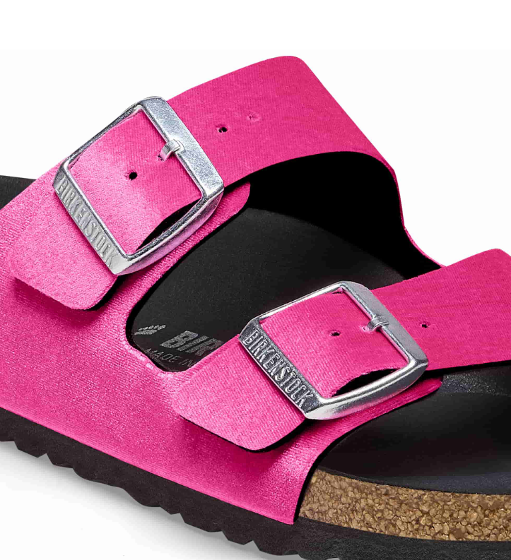 Birkenstock Arizona Rivet Logo Velvet Pink