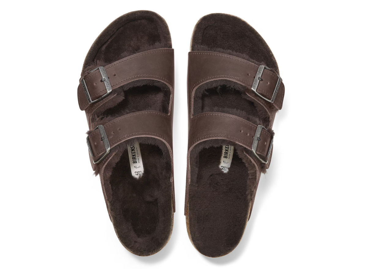 Birkenstock Arizona Shearling Oiled Leather Habana