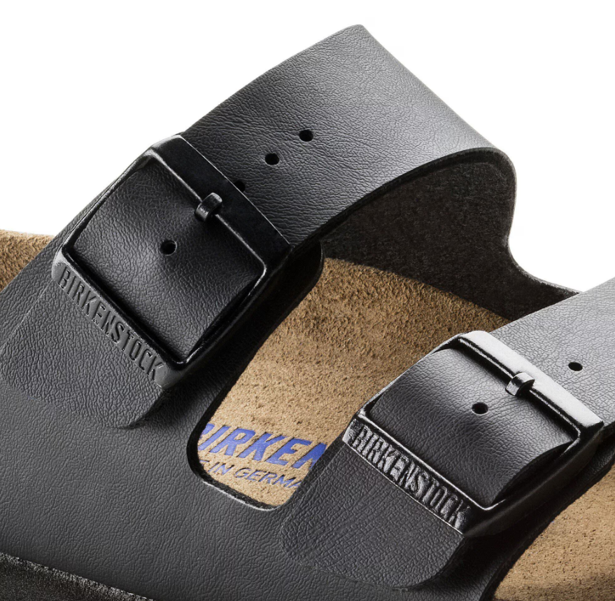 Birkenstock Arizona Soft Footbed Birko-Flor Black Sandals