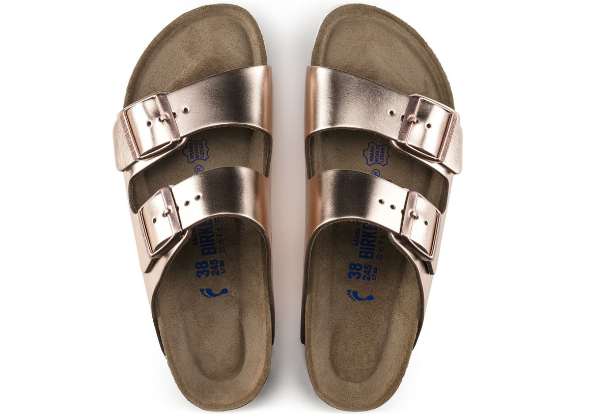 Birkenstock Arizona Soft Footbed Natural Leather Metallic - Copper, Regular