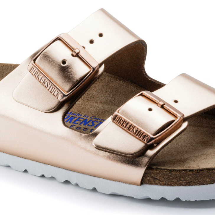 Birkenstock Arizona Soft Footbed Natural Leather Metallic - Copper, Regular