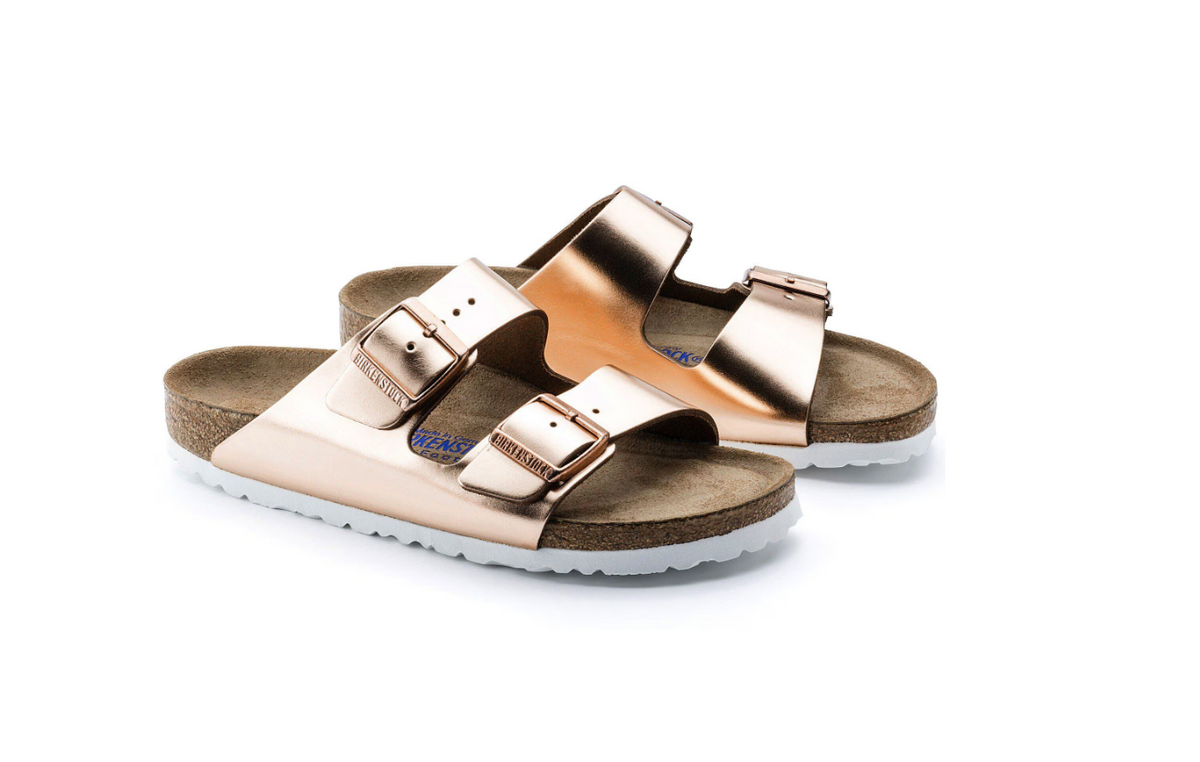 Birkenstock Arizona Soft Footbed Natural Leather Metallic - Copper, Narrow