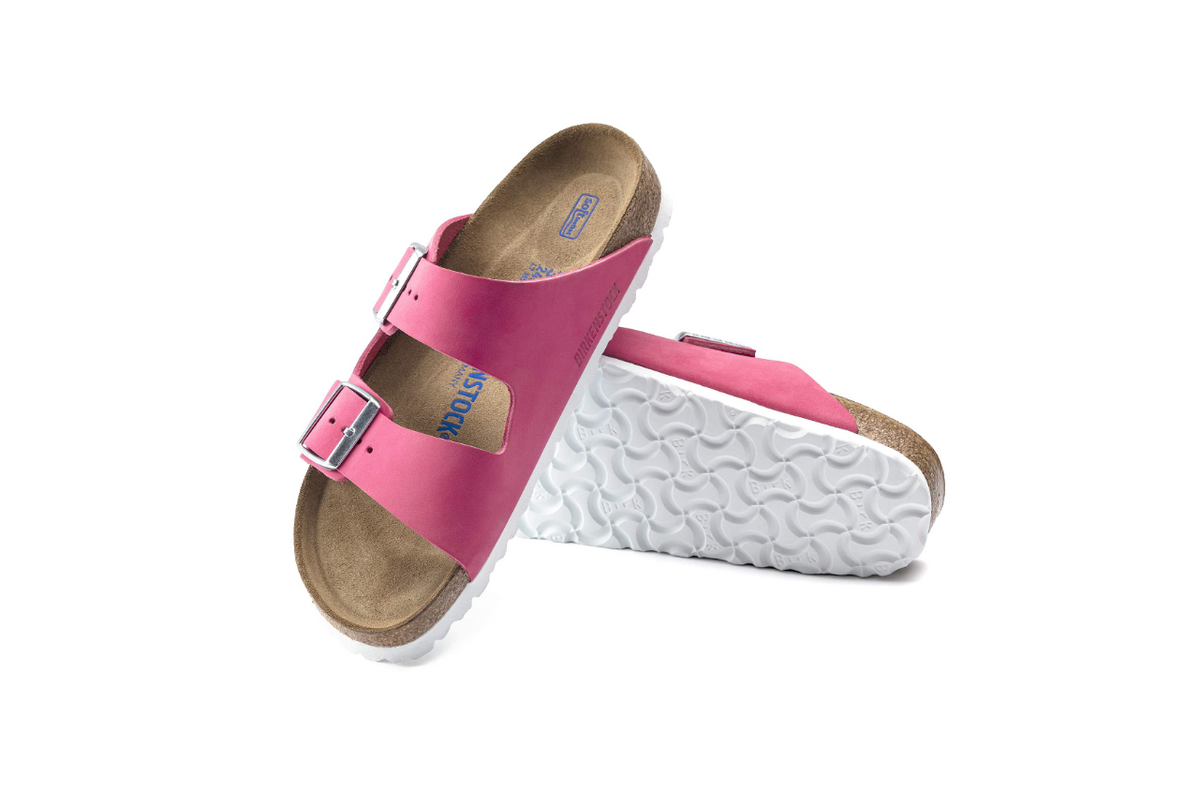 Birkenstock Arizona Soft Footbed Nubuck Leather Fuchsia - Tulip, Narrow