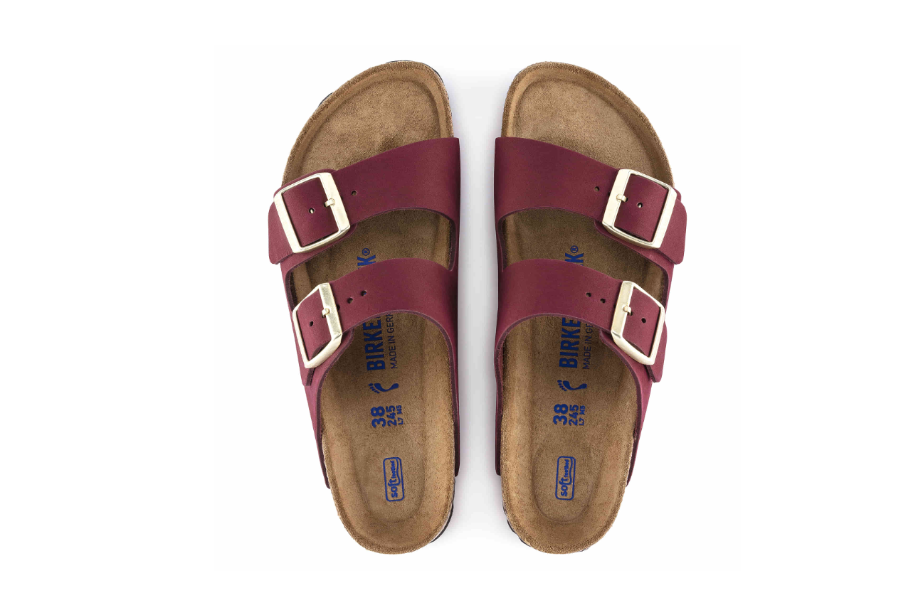 Birkenstock Arizona Soft Footbed Nubuck Leather Maroon