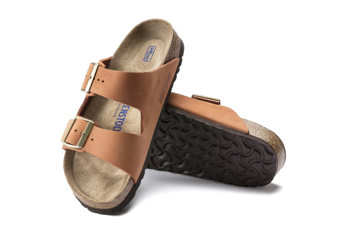 Birkenstock Arizona Soft Footbed Nubuck Leather - Pecan, Regular