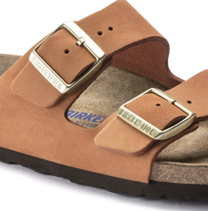 Birkenstock Arizona Soft Footbed Nubuck Leather - Pecan, Regular