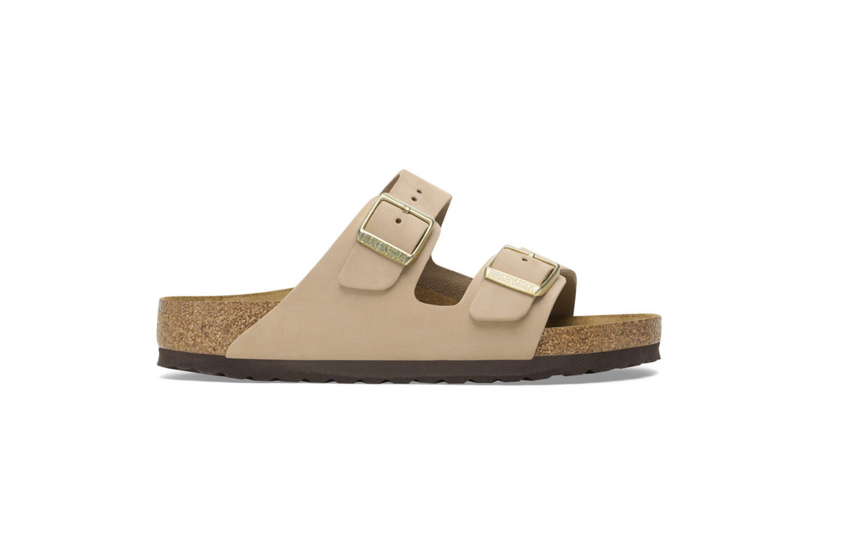Birkenstock Arizona Soft Footbed Nubuck Leather - Sandcastle, Narrow