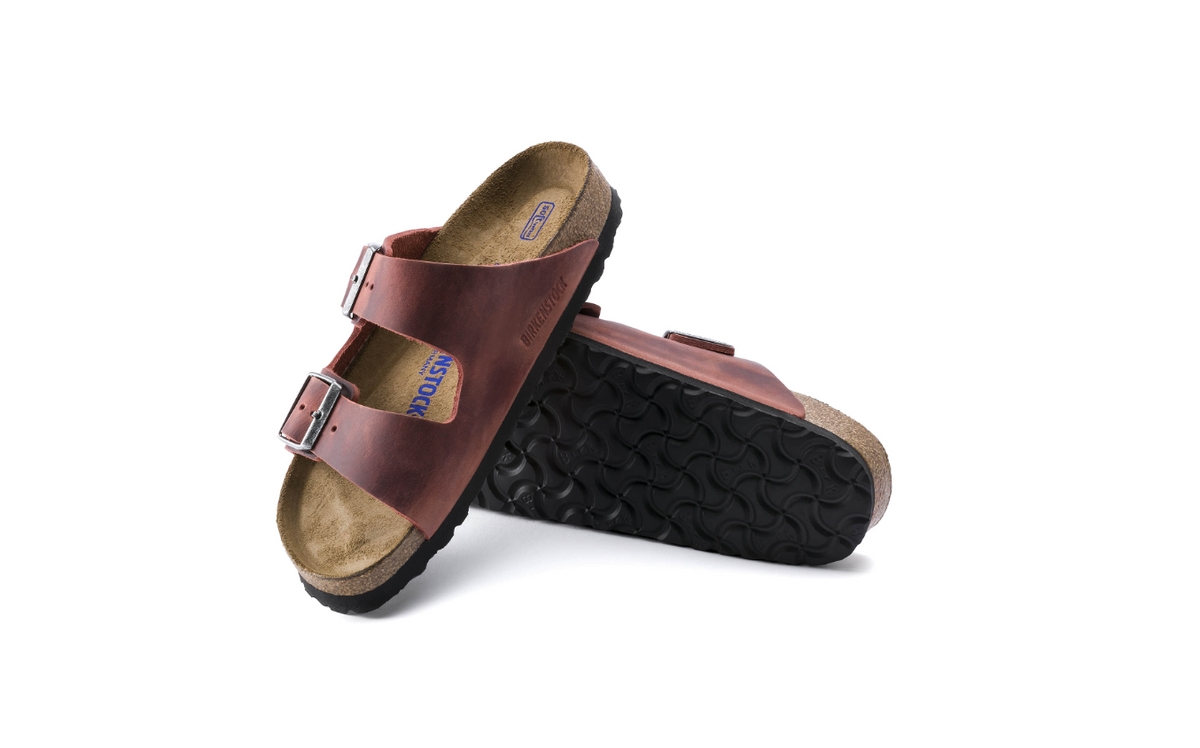 Birkenstock Arizona Soft Footbed Oiled Leather Earth - Red, Regular