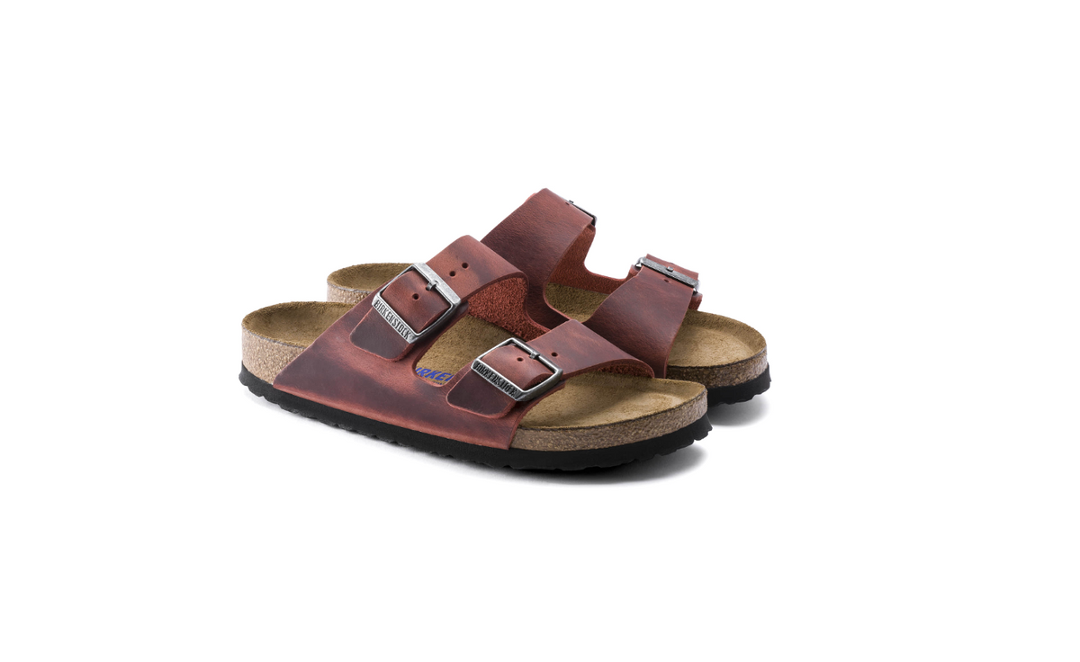 Birkenstock Arizona Soft Footbed Oiled Leather Earth - Red, Regular