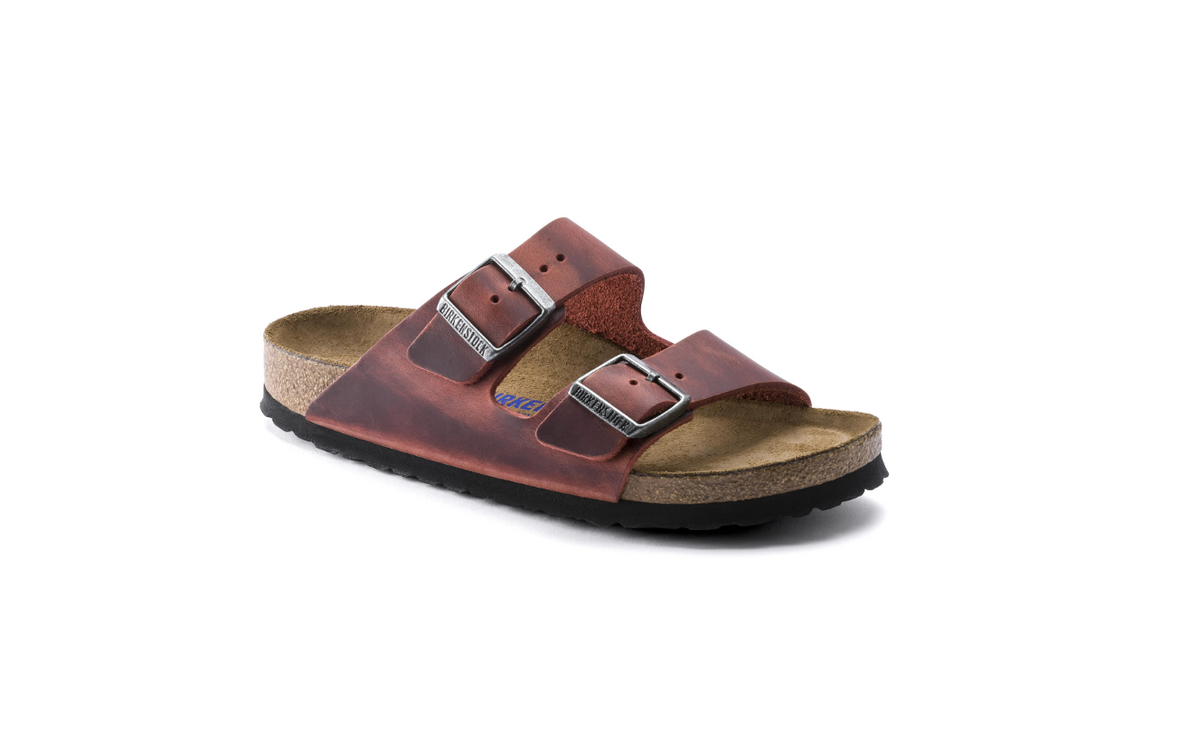 Birkenstock Arizona Soft Footbed Oiled Leather Earth - Red, Regular