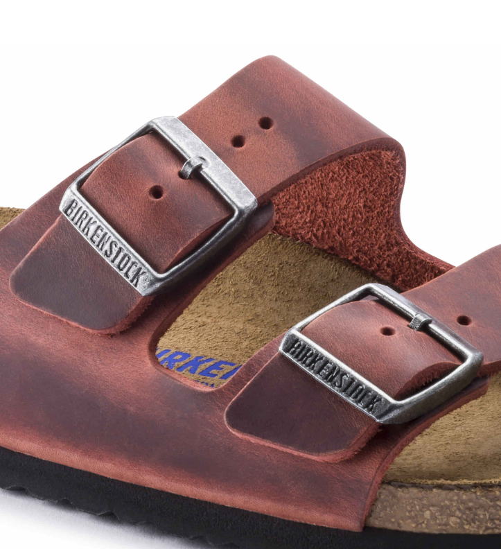 Birkenstock Arizona Soft Footbed Oiled Leather Earth - Red, Regular