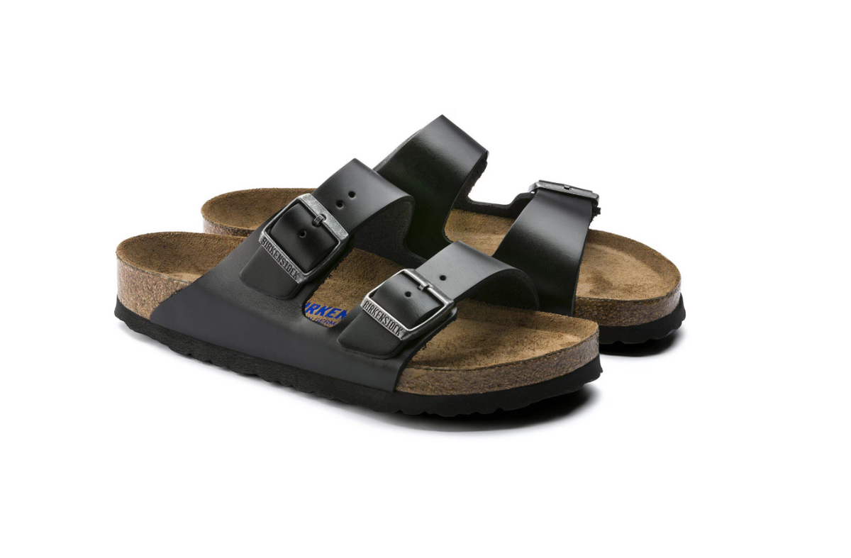 Birkenstock Arizona Soft Footbed Smooth Leather Amalfi - Black, Narrow